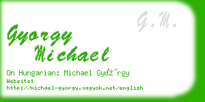 gyorgy michael business card